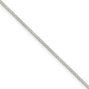 1.25mm, Sterling Silver Round Solid Spiga Chain Necklace, 22 Inch